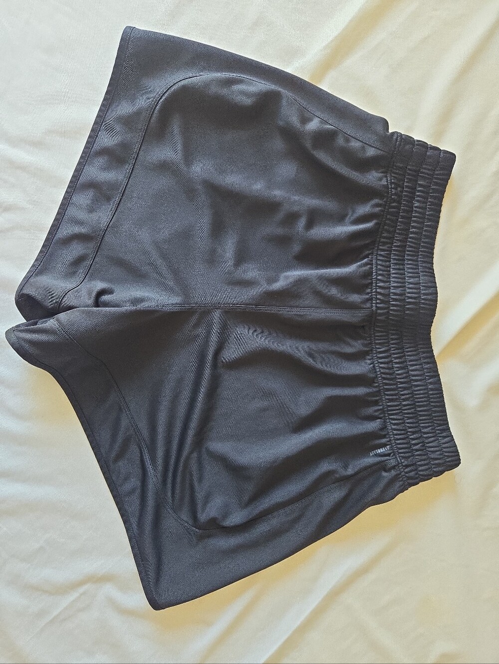 Adidas Pacer Essentials Knit High-Rise Shorts Black Large 5" - Picture 10 of 16